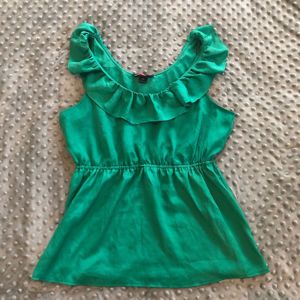Forever 21, fit and flare tank with ruffle straps